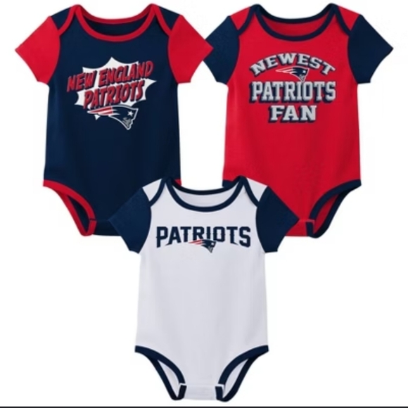NFL Other - NFL New England Patriots Infant/Baby Boys’ 3-Piece Bodysuits New With Tags 0-3M